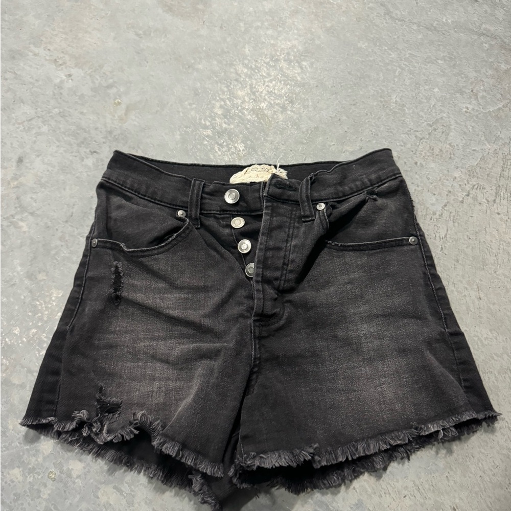 Altar'd State Black Jean Shorts